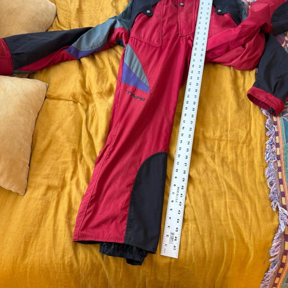 The North Face Extreme Gear Vintage‎ Ski Suit Red Black Mens Small One Piece